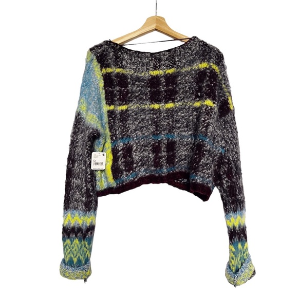 Free People NWT Plaid Sweater - Picture 3 of 6